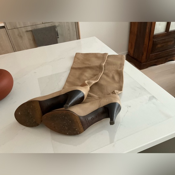 L’autre Chose Leather Knee High pull on boots, soft taupe leather,EU38/ US 7.5 - Picture 4 of 12